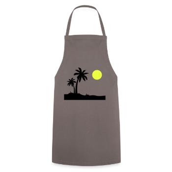 Île Palm - Tablier de cuisine - gris - Devant - AI Model Male 185 dark (185cm)
