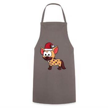 Hyène Comic Noël - Tablier de cuisine - gris - Devant - AI Model Male 185 dark (185cm)
