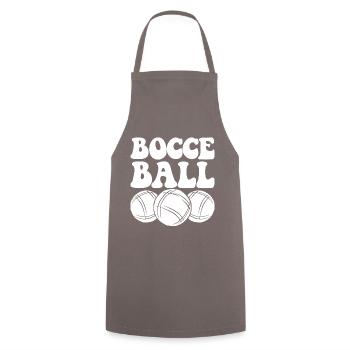 Bocce Quote Bocce Ball with Jack Bocci Game Bocce - Cooking Apron - grey - Front - AI Model Male 185 dark (185cm)