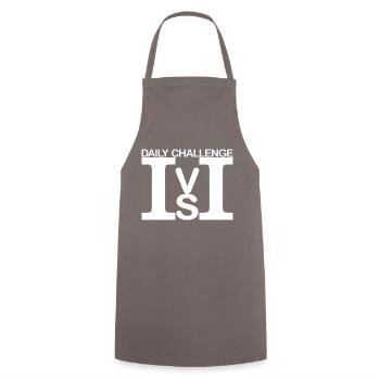 ME vs. ICH 03 knows - Cooking Apron - grey - Front - AI Model Male 185 dark (185cm)