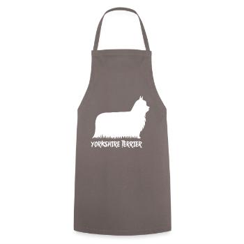 Dog Hund - Cooking Apron - grey - Front - AI Model Male 185 dark (185cm)