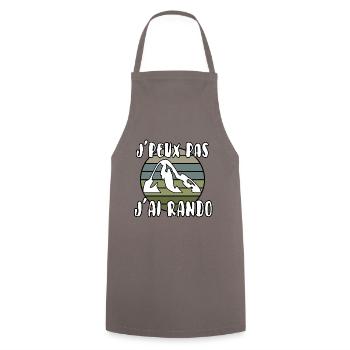J’peux pas j’ai rando - Tablier de cuisine - gris - Devant - AI Model Male 185 dark (185cm)