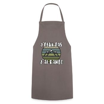 J’peux pas j’ai rando - Tablier de cuisine - gris - Devant - AI Model Male 185 dark (185cm)