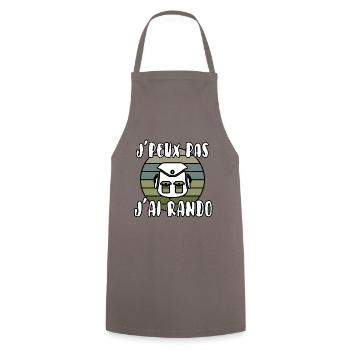 J’peux pas j’ai rando - Tablier de cuisine - gris - Devant - AI Model Male 185 dark (185cm)