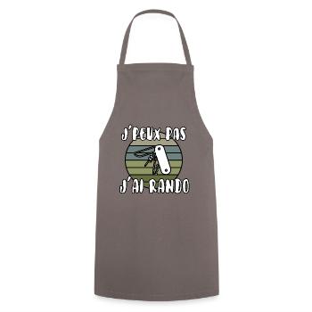 J’peux pas j’ai rando - Tablier de cuisine - gris - Devant - AI Model Male 185 dark (185cm)