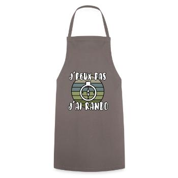 J’peux pas j’ai rando - Tablier de cuisine - gris - Devant - AI Model Male 185 dark (185cm)