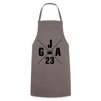 Jga 2023 Junggesellenabschied - Kochschürze - Grau - Vorne - AI Model Male 185 dark (185cm)