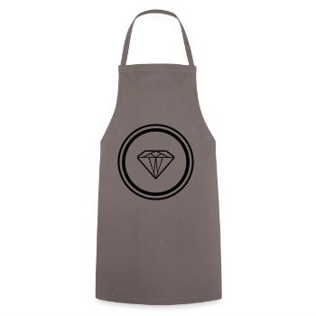Diamond Symbol - Cooking Apron - grey - Front - AI Model Male 185 dark (185cm)