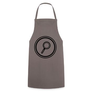 Lupe Symbol - Kochschürze - Grau - Vorne - AI Model Male 185 dark (185cm)