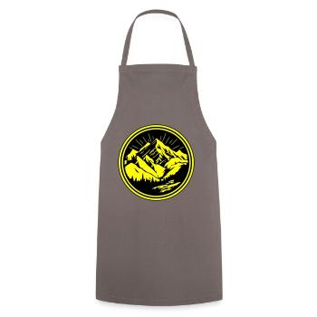 Mountains Silhouette Landscape - Cooking Apron - grey - Front - AI Model Male 185 dark (185cm)