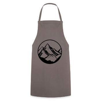 Berge Symbol Mountains - Cooking Apron - grey - Front - AI Model Male 185 dark (185cm)