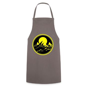 Mountains Nature Mountains Silhouette - Cooking Apron - grey - Front - AI Model Male 185 dark (185cm)
