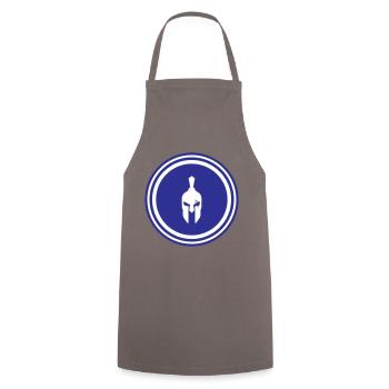 Spartan helmet - Cooking Apron - grey - Front - AI Model Male 185 dark (185cm)
