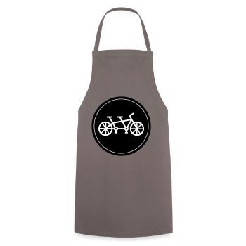 Bicycle tandem - Cooking Apron - grey - Front - AI Model Male 185 dark (185cm)