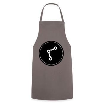 Bicycle Cycling Chain - Cooking Apron - grey - Front - AI Model Male 185 dark (185cm)