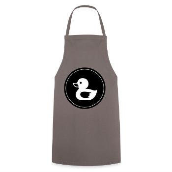 Icône de canard - Tablier de cuisine - gris - Devant - AI Model Male 185 dark (185cm)