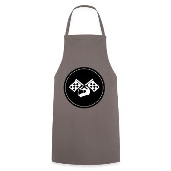 Racer helmet - Cooking Apron - grey - Front - AI Model Male 185 dark (185cm)