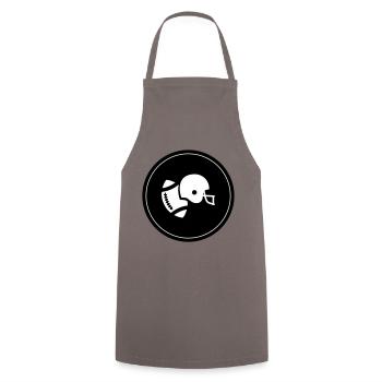 Icône du football - Tablier de cuisine - gris - Devant - AI Model Male 185 dark (185cm)