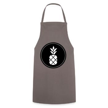 ananas frucht - Kochschürze - Grau - Vorne - AI Model Male 185 dark (185cm)