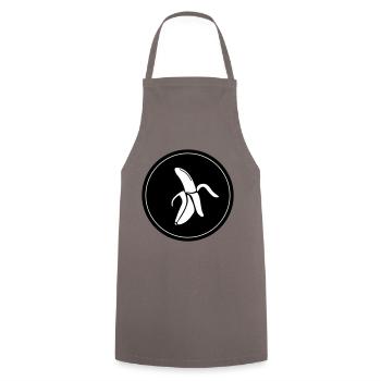 Icône Banane - Tablier de cuisine - gris - Devant - AI Model Male 185 dark (185cm)