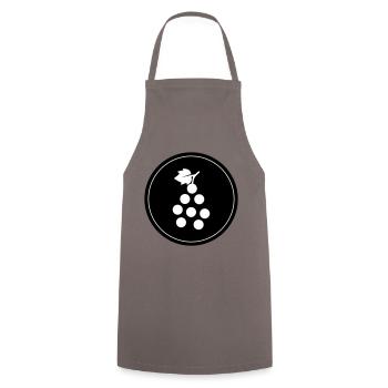 Weintrauben Symbol - Kochschürze - Grau - Vorne - AI Model Male 185 dark (185cm)