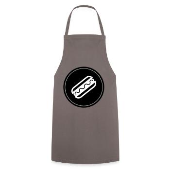 Hotdog Symbol Hot Dog - Cooking Apron - grey - Front - AI Model Male 185 dark (185cm)