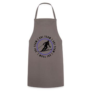 Ski Team Verein Skiing Mann - Kochschürze - Grau - Vorne - AI Model Male 185 dark (185cm)