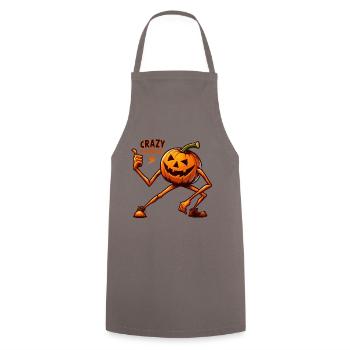 Crazy Veggies: Pumpkin Poser - Kochschürze - Grau - Vorne - AI Model Male 185 dark (185cm)