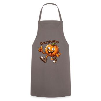 Légumes fous : Citrouille en sueur - Tablier de cuisine - gris - Devant - AI Model Male 185 dark (185cm)