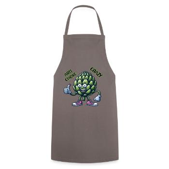 Crazy Veggies: Artichoke Gang Thumbs Up - Kochschürze - Grau - Vorne - AI Model Male 185 dark (185cm)