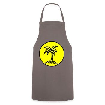 Symbole de Palm Island Été - Tablier de cuisine - gris - Devant - AI Model Male 185 dark (185cm)