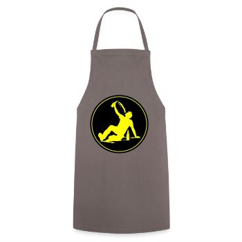 Drinking Bier Silhouette - Kochschürze - Grau - Vorne - AI Model Male 185 dark (185cm)