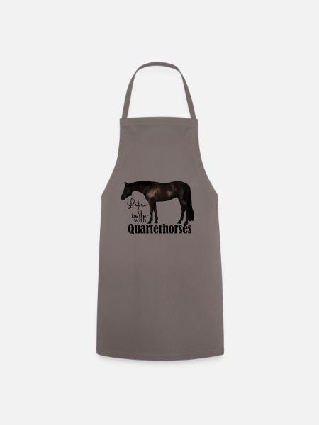 Quarterhorse Design Rappe - Kochschürze - Grau