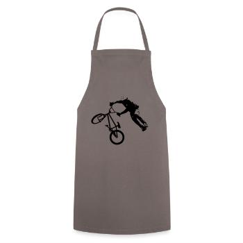 BMX DIRTJUMP SILHOUETTE - Kochschürze - Grau - Vorne - AI Model Male 185 dark (185cm)