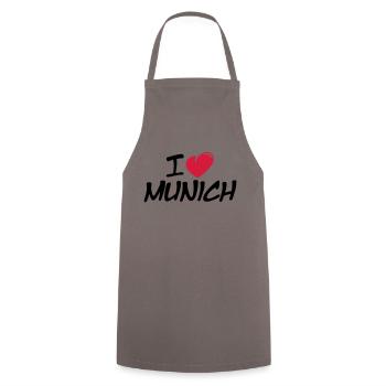 J'aime Munich / J'aime Munich - Tablier de cuisine - gris - Devant - AI Model Male 185 dark (185cm)