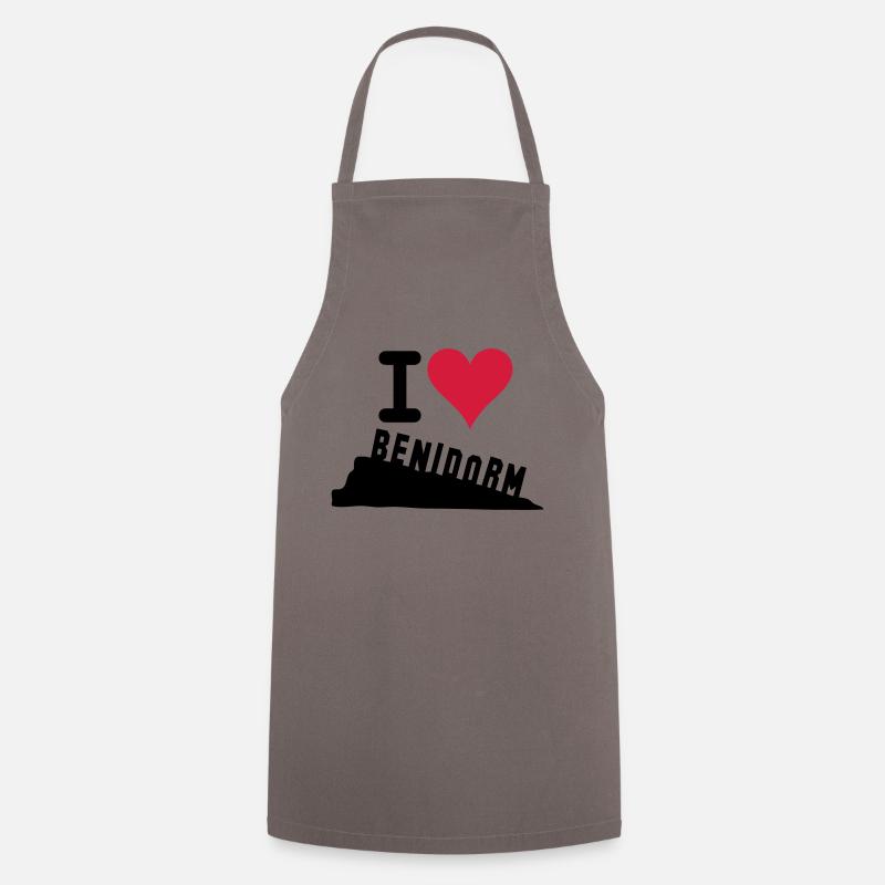 I Love Benidorm Holidays - Cooking Apron - grey