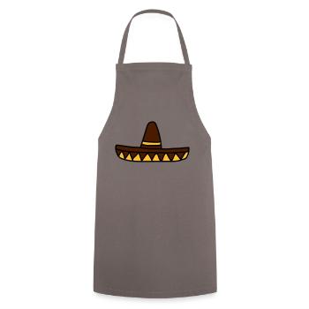 sombrero mexican funny south america siesta spani - Cooking Apron - grey - Front - AI Model Male 185 dark (185cm)