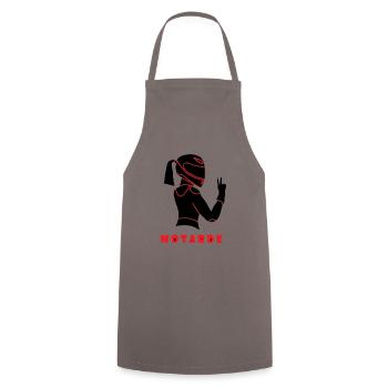 Biker - Cooking Apron - grey - Front - AI Model Male 185 dark (185cm)