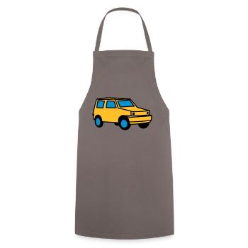 Auto - Kochschürze - Grau - Vorne - AI Model Male 185 dark (185cm)