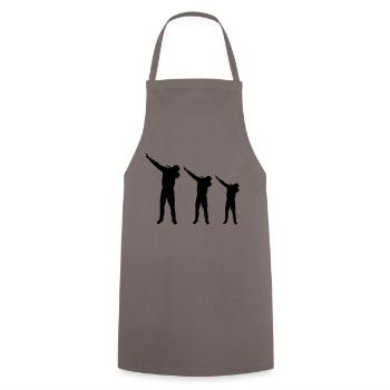 dabbing design - Kochschürze - Grau - Vorne - AI Model Male 185 dark (185cm)