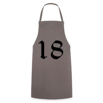18 - Cooking Apron - grey - Front - AI Model Male 185 dark (185cm)