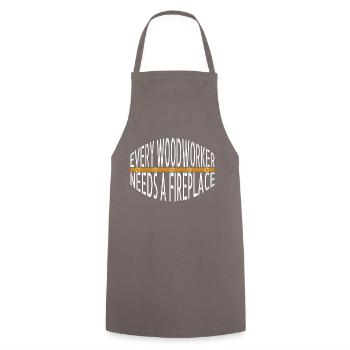 birthday present idea carpenter work tshirts - Cooking Apron - grey - Front - AI Model Male 185 dark (185cm)