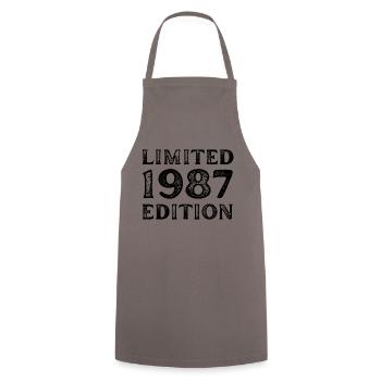 1987 LIMITED EDITION ANNIVERSAIRE METAL FER GRIS - Tablier de cuisine - gris - Devant - AI Model Male 185 dark (185cm)