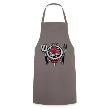 Steak BBQ Grillmeister Kohlegrill - Kochschürze - Grau - Vorne - AI Model Male 185 dark (185cm)