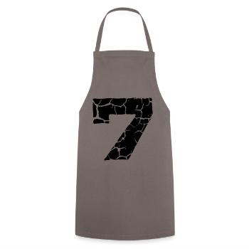 Maillot numéro 7 - Tablier de cuisine - gris - Devant - AI Model Male 185 dark (185cm)
