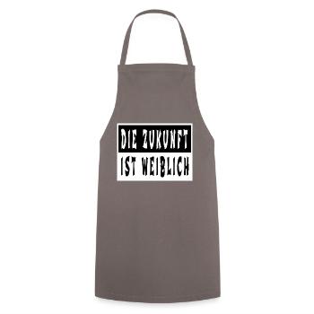 statement a womans place spaß beziehung geschenk - Kochschürze - Grau - Vorne - AI Model Male 185 dark (185cm)