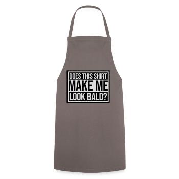 Look chemise chauve citation - Tablier de cuisine - gris - Devant - AI Model Male 185 dark (185cm)