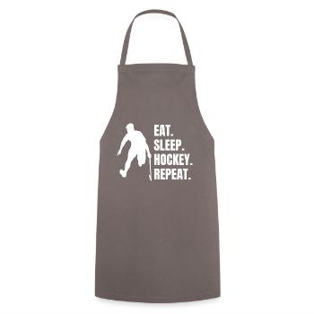 Hockey Feldhockey Hockeyspieler Geschenk Unihockey - Kochschürze - Grau - Vorne - AI Model Male 185 dark (185cm)