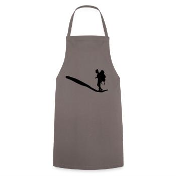 Adventure Travel Hiking Mountain - Cooking Apron - grey - Front - AI Model Male 185 dark (185cm)