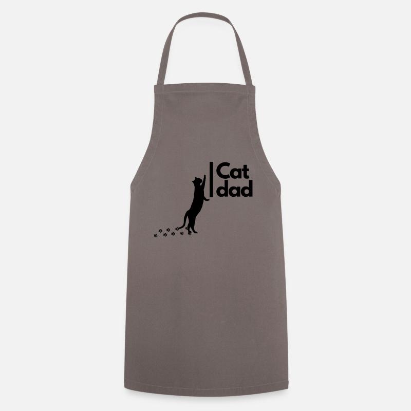 Chat papa - Tablier de cuisine - gris